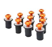 Piezas de Tornillo 10 Uds. Kit De Tornillos Pantalla Viento Carenado Perno Tuerca Montaje Parabrisas para 1190 RC8R RC8 RC 125 200 390 para YZF R1 R3 R6(Orange)