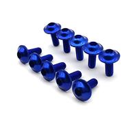 Piezas de Tornillo 10 Uds Pernos De Motocicleta Tornillo M5 X 16mm Adorno Aluminio Azul 20mm Tornillos Cabeza Tapa