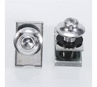 Piezas de Tornillo 10 Unids/Lote M5 5mm, Pernos De Carenado para Motocicleta Y Coche, Clips Sujeción, Tornillo Carcasa Automática, Aluminio, Tuercas Resorte(Silver)