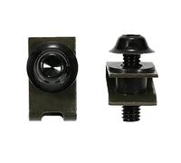 Piezas de Tornillo 10 Unids/Lote M5 5mm, Pernos De Carenado para Motocicleta Y Coche, Clips Sujeción, Tornillo Carcasa Automática, Aluminio, Tuercas Resorte(Nero)