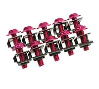 Piezas de Tornillo 10 Unids/Lote Universal M6 6mm Motocicleta Carenado Cuerpo Pernos Tuercas Scooter Velocidad Sujetador Clips Tornillo Resorte(Rosso)