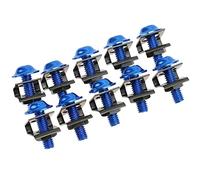 Piezas de Tornillo 10 Unids/Lote Universal M6 6mm Motocicleta Carenado Cuerpo Pernos Tuercas Scooter Velocidad Sujetador Clips Tornillo Resorte(BLU)