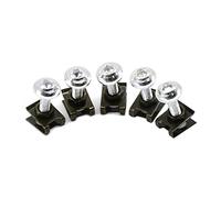 Piezas de Tornillo 5 Tornillos De Carenado para Carrocería Motocicleta 6mm para Kawasaki para Ninja 300 250r Z750 Z800 Z1000 para Yamaha Mt-07 Mt-09 T-max530 Tmax500(Silve)