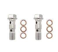 Piezas de Tornillo para Kawasaki Universal 304 Acero Inoxidable Motocicleta Pinza De Freno Tornillo Purga Pezón M10X1.0MM/1,25 MM(2pcs m10*1.0 C)