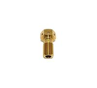 Piezas de Tornillo Perno De Manguera Freno M10xP1.25 para Motocicleta, Calibrador Embrague Hidráulico, Tornillo Purga Tubo Combustible Aceite, Titanio Universal Todoterreno(1 Pcs Gold)
