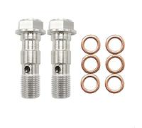 Piezas de Tornillo Perno De Pinza Freno para Motocicleta, Tornillo Purga, Pezón M10X1.0MM/1,25 MM, Acero Inoxidable 304 para Honda Y para(A 2set)