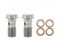 Piezas de Tornillo Perno De Pinza Freno para Motocicleta, Tornillo Purga, Pezón M10X1.0MM/1,25 MM, Acero Inoxidable 304 para Honda Y para Yamaha(G 2set)