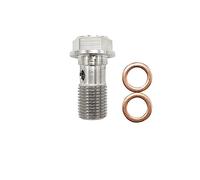 Piezas de Tornillo Perno De Pinza Freno para Motocicleta, Tornillo Purga, Pezón M10X1.0MM/1,25 MM, Acero Inoxidable 304 para Honda Y para Yamaha(C 1set)