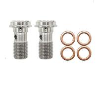 Piezas de Tornillo Pinza De Freno para Motocicleta para Kawasaki para Suzuki, Tornillo Purga, Pezón M10X1.0MM/1,25 MM, Acero Inoxidable 304(F 2set)