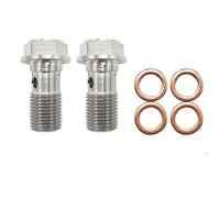 Piezas de Tornillo Pinza De Freno para Motocicleta para Kawasaki para Suzuki, Tornillo Purga, Pezón M10X1.0MM/1,25 MM, Acero Inoxidable 304(C2 Set)