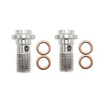 Piezas de Tornillo Pinza De Freno Universal para Motocicleta Acero Inoxidable 304, Tornillo Purga, Pezón M10X1.0MM/1,25 MM para Honda Y para Yamaha(2pcs m10*1.25 B)