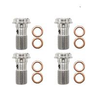 Piezas de Tornillo Pinza De Freno Universal para Motocicleta Acero Inoxidable 304, Tornillo Purga, Pezón M10X1.0MM/1,25 MM para Honda Y para(4pcs m10*1.0 E)