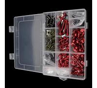 Piezas de Tornillo Universal Motocicleta Carenado Perno Tornillos Sujetador Tuerca Arandela para Yamaha MT03 MT 03 para FAZER600 YZFR1/R1M YZFR6 V-MAX TDM900 MT07/FZ-07 FZ07(Rosso)