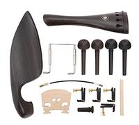 Piezas de Violín 4/4, Clavijas de Afinación de ébano, Pasador de Barbilla con Sintonizadores, Kit de Poste de Sonido de Puente para Violines de Grado Medio y Alto