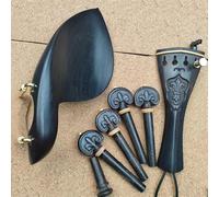 Piezas De Violín Accesorios Para Violín Piezas Y Accesorios Clavijas De Violín De Madera De Ébano Cordal Barbada Clavija De Extremo Tamaño 4/4(B)
