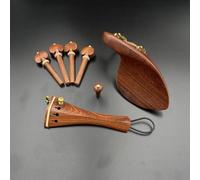 Piezas De Violín Clavijas De Afinación De Cordal De Palisandro 4/4 Clavijas De Afinación Soporte De Barbilla Piezas De Violín De Madera De Azufaifo De Ébano(4-4 A-3)