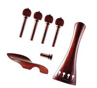 Piezas de violín de palisandro estilo Hill cordal 4/4 4 Uds clavijas giratorias juego completo de mentonera Endpin