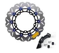 Piezas disco freno Discos De Freno Delanteros De Motocicleta Para YAMAHA XMAX300 XMAX-300, 300 Mm, En Forma De V, Rotores De Repuesto Discos Frenos Para Motocicleta(Azul)