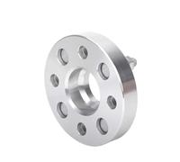 Piezas espaciador rueda Adaptador espaciador rueda aluminio coche 2 piezas PCD 4x100 ID=OD=56,1mm brida 15/20/25/30/35/40/45mm para Fit 4 espárragos(2PCS 25mm Silver)