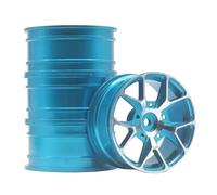 Piezas EspecíFicas RC para 94122 94123 FW06 D3 D4 4 Uds. 1 Juego Llanta Metal Aleación De Aluminio 52mm Adaptarse Al Modelo RC Carretera para Accesorios Coches Carreras(Blue)