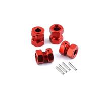 Piezas EspecíFicas Rc Para Arrma 6S Para Kraton Para Typhon Para Outcast Para Mojave Para Felony 1/7 Rueda De Metal De 17 Mm Hex RC Crawler Accesorios Actualización Y Reemplazo(Red)