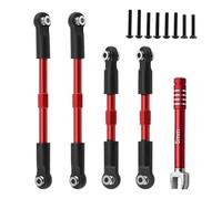 Piezas EspecíFicas RC para Arrma para Gorgon 4x2 para Vorteks 2wd Fury Mega 550 Quake 1/10 Tensores Camber Enlaces Toe Set Linkage RC Piezas De Mejora(Red)