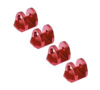 Piezas EspecíFicas RC para Arrma para Granite para Grom para Typhon 1/18/1/14 4 Protectores De Amortiguador Reforzados De Aleación De Aluminio Piezas RC(Red)