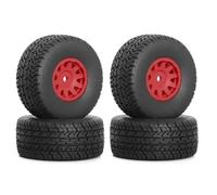 Piezas EspecíFicas RC para Arrma para Mojave para GROM 1/14 4 Uds. Neumático Goma 65mm con para Cubo Rueda 12mm Hex ARA550116 RC Piezas Mejora Coche Accesorios(Red)