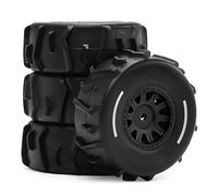 Piezas EspecíFicas RC para Arrma para Mojave para Grom 1/16 Neumático De para Arena Agua RC Mejora Coche Piezas Accesorios Reemplazo Modificado(Black)