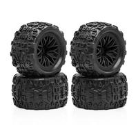 Piezas EspecíFicas RC para Arrma para Typhon para Grom para Granite 1/18 4 Ruedas Hexagonales De 12 Mm para Coche RC Piezas Mejora Reparación Y Accesorios Modificados(Black)