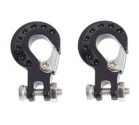 Piezas EspecíFicas RC para Axial para SCX10 para Traxxas para TRX4 D90 1/10 2 Ganchos Remolque Metálicos Ganchos Cabrestante Decoración Mejora Coches RC Crawler(Black)