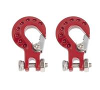 Piezas EspecíFicas RC para Axial para SCX10 para Traxxas para TRX4 D90 1/10 2 Ganchos Remolque Metálicos Ganchos Cabrestante Decoración Mejora Coches RC Crawler(Red)
