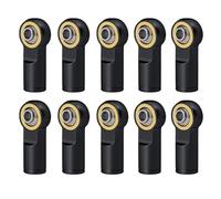 Piezas EspecíFicas RC para Axial para Tamiya para SCX10 D90 CC01 1/10 Metal Link Tie Rod Extremo Rótula Extremos RC Coche Barco Avión Piezas(M4 Black)