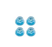 Piezas EspecíFicas RC para M3 M4 Y M5 Tuerca Nailon De Color Accesorios para Reparación Modificación Y Mejora De Modelos De Coches Barcos Y Aviones Radiocontrolados(Blue,M4)
