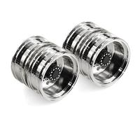 Piezas EspecíFicas RC para Tamiya para Camión Tractor para Scania para Volvo para Actros para Man 1/14 Rueda De Metal con Tracción/llanta De para Cubo con Cojinetes Coche RC(Double Wheel)
