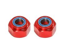 Piezas EspecíFicas RC para Tamiya para DT03 DT-03 1/10 2 Uds. para Cubo Hexagonal Rueda Delantera Metal 12mm Reparación Coches RC Modificar Piezas Mejora Accesorios(Red)