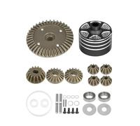 Piezas EspecíFicas RC para Tamiya XV-02 MB-01 XM-01 22049 1/10 Caja Diferencial De Metal Y Juego Engranajes 39T RC Piezas Mejora Coche Accesorios(Black,A)