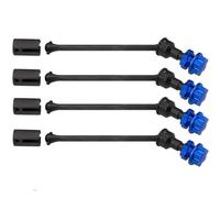 Piezas EspecíFicas RC para Traxxas para Maxx para WideMaxx 1/10 Eje Transmisión Extendido CVD Acero Metálico con Hexágono Rueda Estriado 8996X Piezas Mejora Coches RC(Black,B)