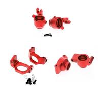 Piezas EspecíFicas RC para Traxxas para Maxx para Widemaxx 8937 8932 8952 1/10 Bloques De Dirección Metálicos Cubos Rueda C Soportes Eje Piezas Mejora para Coches RC(Red,B)