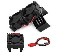 Piezas EspecíFicas RC para Traxxas para Slash 4x4 para Stampede para Rustler para Hoss 4 × para Vxl-3s Motor De Ventilador Refrigeración ESC Conjunto Doble Disipador Calor Velineon RC(Black)