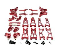 Piezas EspecíFicas RC para UD1201 UD1202 UD-12PRO 1/12 Kit De Montaje Dirección Brazo Suspensión Delantera Y Trasera Metal Piezas Mejora Coche RC(Red)