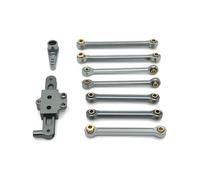 Piezas EspecíFicas RC para Wltoys 1/12 124006 12423 12427 12428 Mejora De Metal Grupo Dirección con Varilla Fija Brazo Servo Piezas Mejora para Coches RC(Gray2)