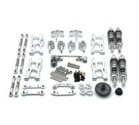 Piezas EspecíFicas RC para Wltoys 124007 124017 124019 144001 para RIaarIo XDKJ-001 XDKJ-006 AM-X12 RC Piezas Coche Actualización Modificación Metal(Silver)