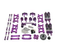 Piezas EspecíFicas RC para Wltoys 124007 124017 124019 144001 para RIaarIo XDKJ-001 XDKJ-006 AM-X12 RC Piezas Coche Actualización Modificación Metal(Purple)