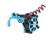Piezas EspecíFicas RC Pour Axial Pour SCX10 Pour Traxxas Pour TRX4 Pour Tamiya 1/8 1/10 Dissipateur Thermique Moteur 540 550 3650 3660 Avec Ventilateur Capteur Thermique Voiture RC(Blue)