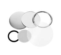 Piezas for hacer botones de insignias de espejo en blanco de 58MM, suministros for hacer prensa DIY, bolsillo de 100 Uds de manera eficiente(Plastic Base)