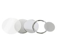 Piezas for hacer botones de insignias de espejo en blanco, máquina for hacer prensa de 58MM, suministros de bolsillo portátil DIY, 50/100 Uds., Compatible y multiusos(58MM50PCS,Plastic Base)