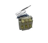 Piezas For Horno, Freidora Y Estufa, 380 V, 32 A, Cable De 70 Cm, 6 Pines, Control De Temperatura Seguro De 50 A 300 Grados, Termostato Limitador De Temperatura Con Perilla.