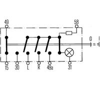 Interruptor de advertencia de peligro HELLA 6HF 003 916-011