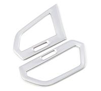 Piezas Interiores Automóviles Para VW Para Tiguan MK2 2017 2018 2019 Marco Embellecedor Para Rejilla Ventilación Aire Acondicionado Salpicadero Fibra Carbono Plateada CLVCCZTZGW(Matte Silver 1)